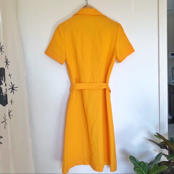 Vintage exaggerated Neck western Button Up Dress - Picture 7 of 8